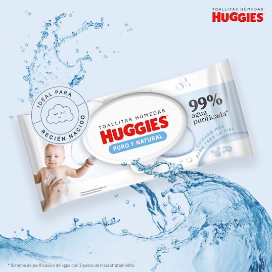 Toallitas húmedas Huggies Puro y Natural, 48 uds